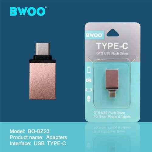 BWOO - USB to Type-C Adapter, Pink - Image 2