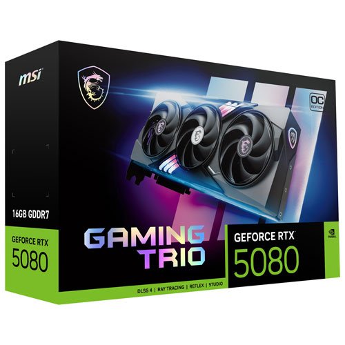 MSI GeForce RTX 5080 Gaming Trio OC 16GB GDDR7 Video Card - Image 2